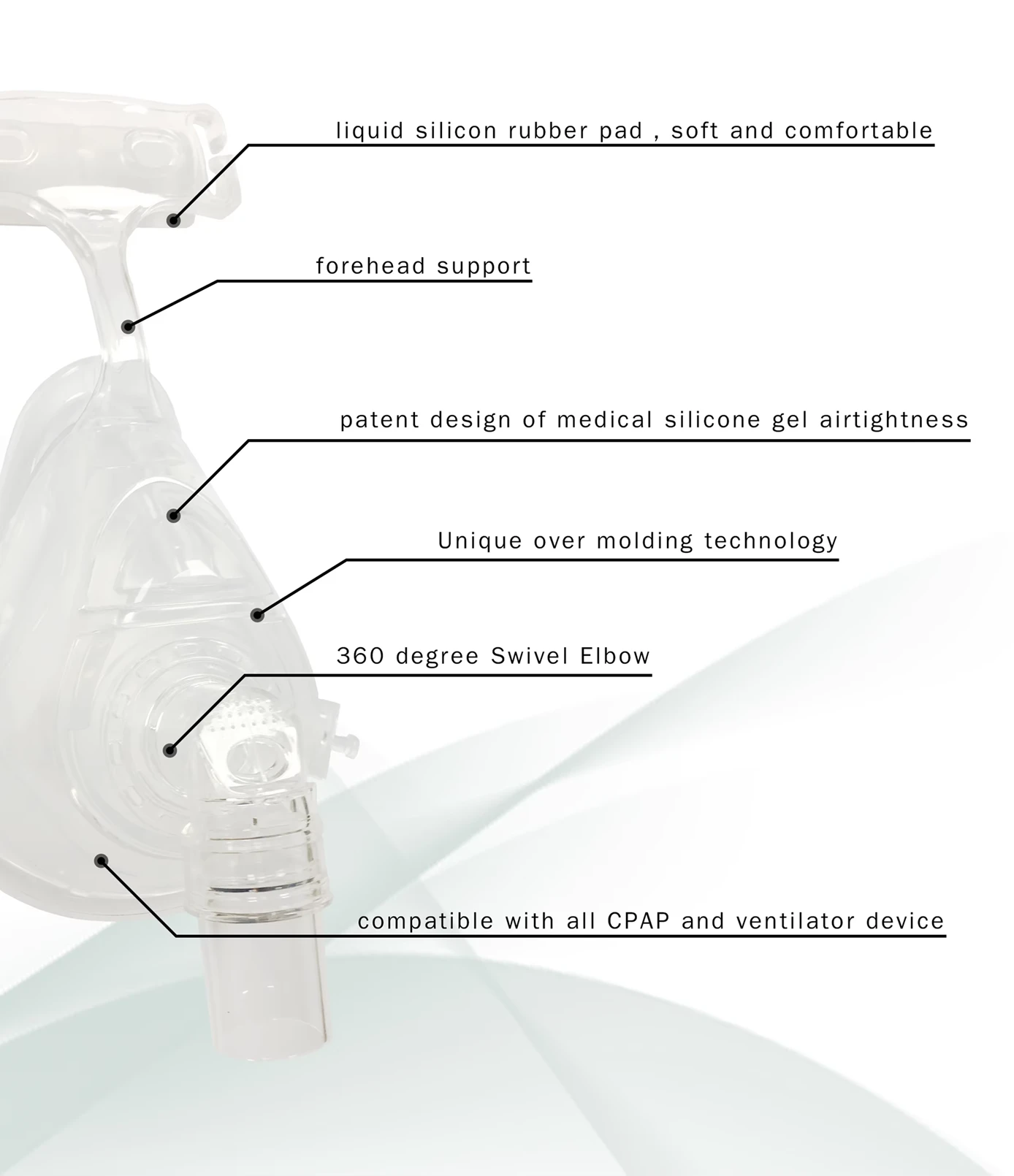 Silicone CPAP Breathing Mask 05 Silicone CPAP Breathing Mask 05